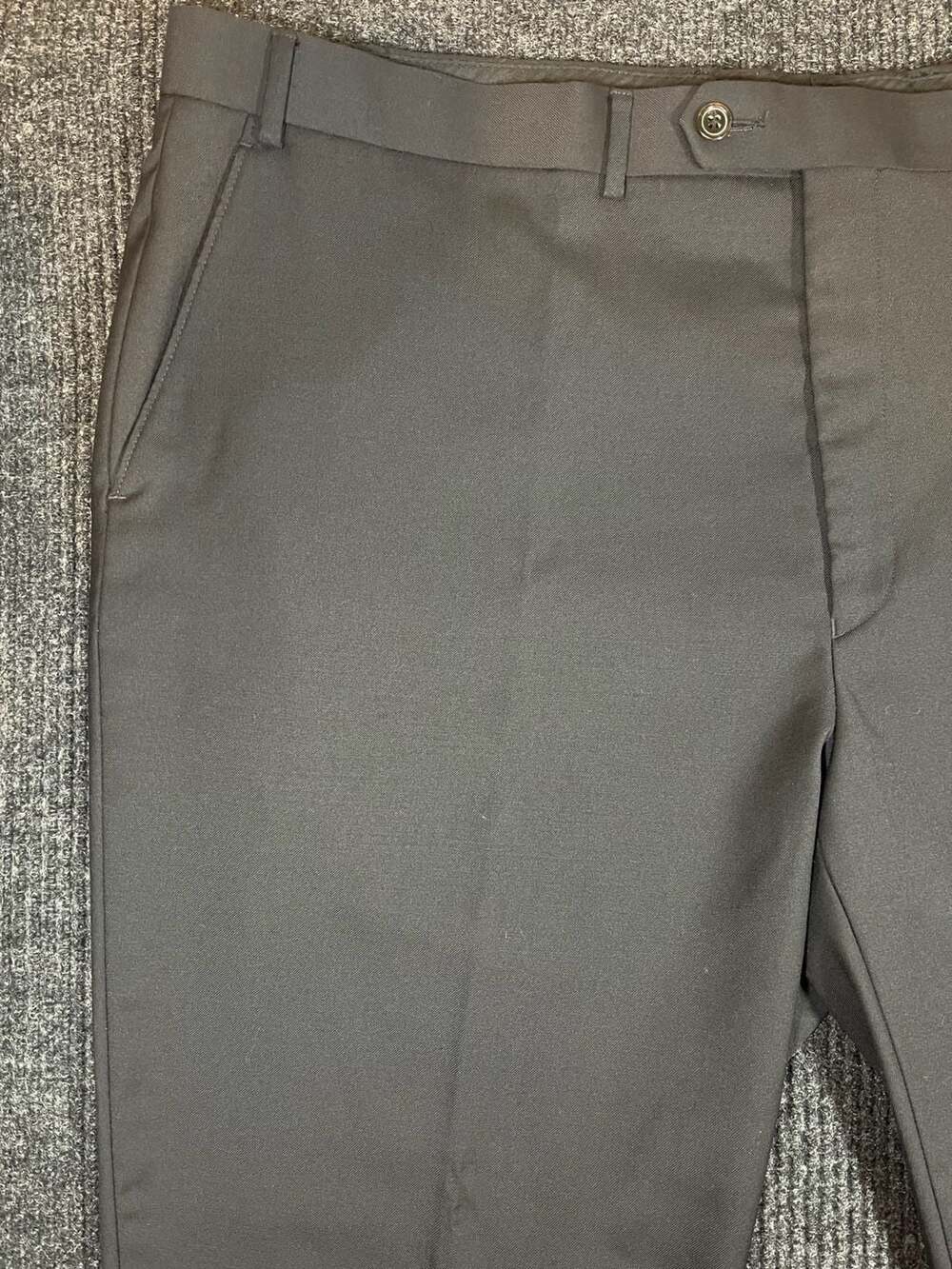 Lauren Ralph Lauren Men’s Dress Pants Wool Blend Black Flat Front Trousers